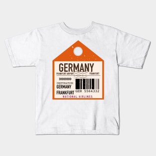 Germany Frankfurt travel plane ticket Kids T-Shirt